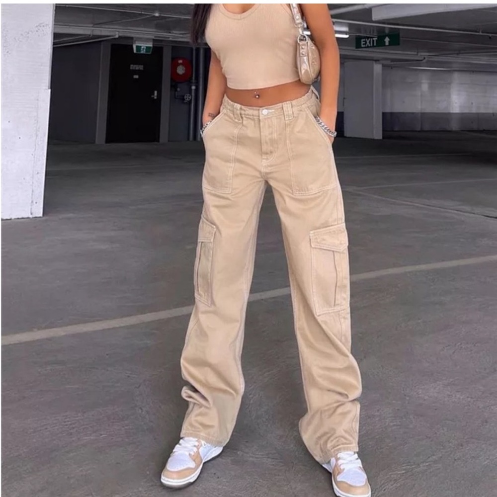 New khaki cargo pants from Amazon org $39 NEW